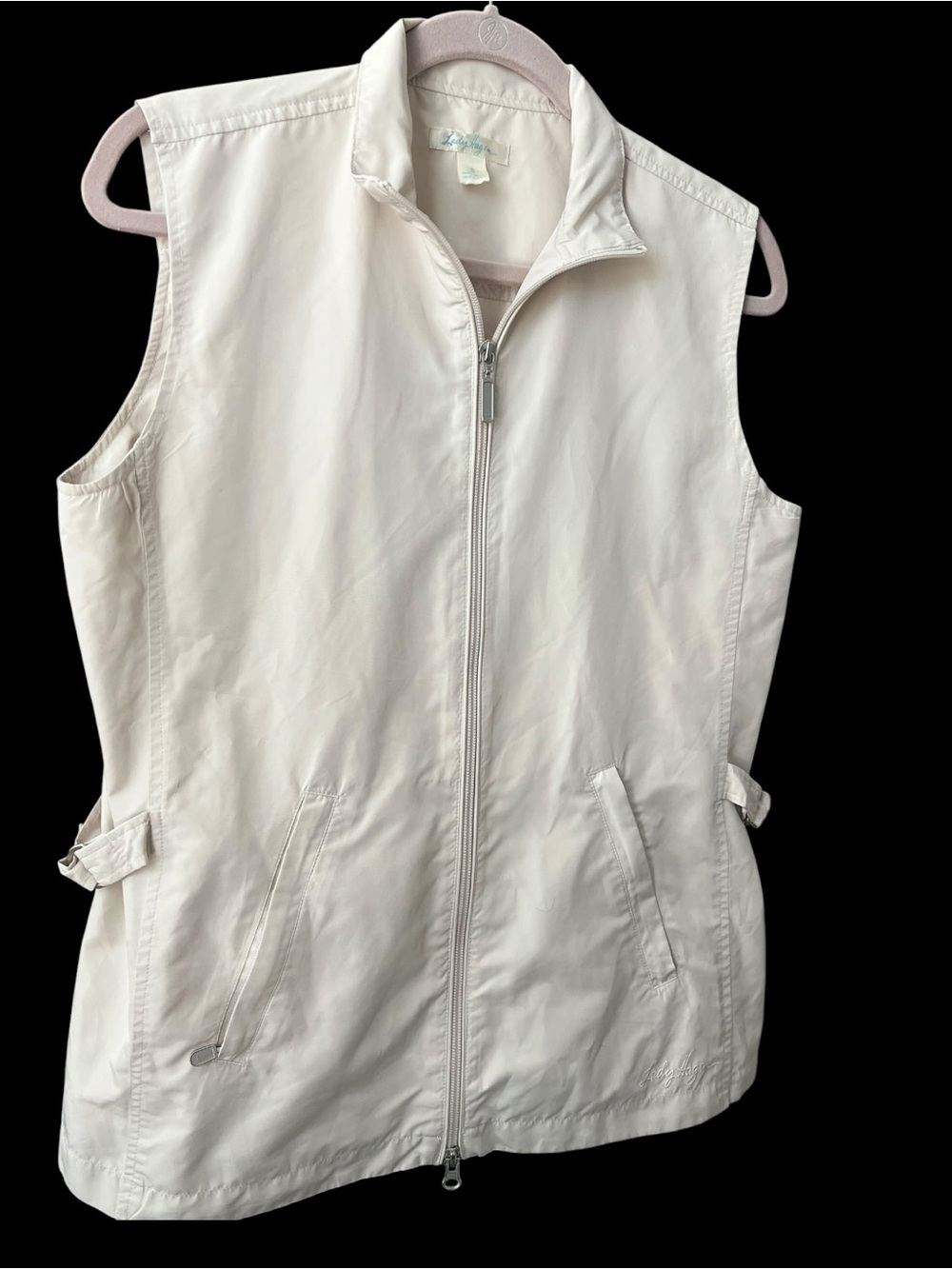 Lady Hagen Cream Lightweight Golf Vest Women’s Small Full Zip Outdoor Athleisure
